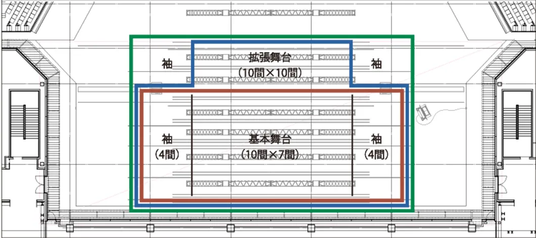 ホール図　舞台